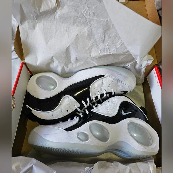 Nike Air Zoom Flight 95 "Black Patent" DV0820-100 Basketball Mens Size 10 - Picture 13 of 16